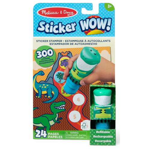 Melissa & Doug - Sticker WOW! Sticker Stamper & Activity Pad - Dinosaur
