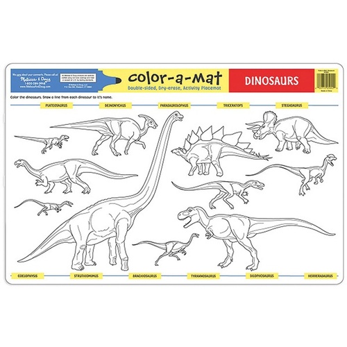 Melissa & Doug - Dinosaurs Colour-A-Mat
