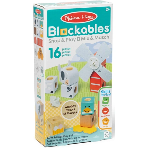 Melissa & Doug - Blockables Farm Friends 16pc