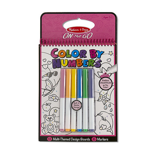 Melissa & Doug - On The Go - Colour by Numbers Book - Pink