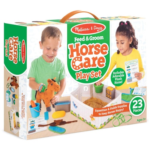 Melissa & Doug - Feed & Groom Horse Care Play Set