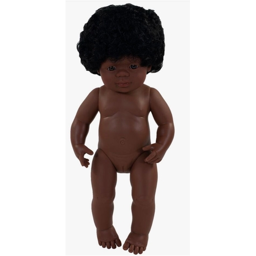 Miniland - Baby Doll African American Girl 38cm