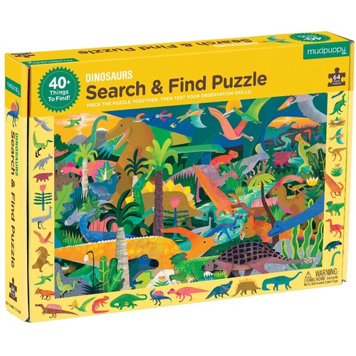 Mudpuppy - Search & Find Puzzle - Dinosaurs 64pc
