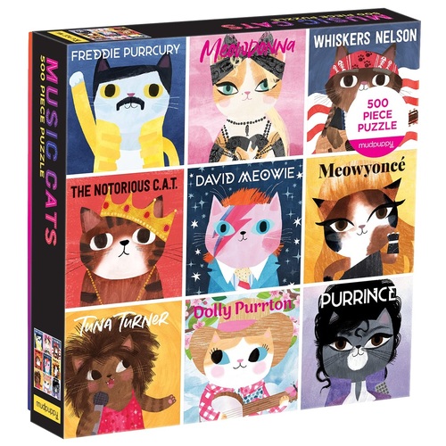 Mudpuppy - Music Cats Puzzle 500pc