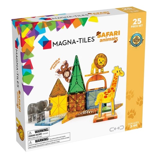 Magna-Tiles - Safari Animals - 25 Piece Set (DAMAGED BOX)