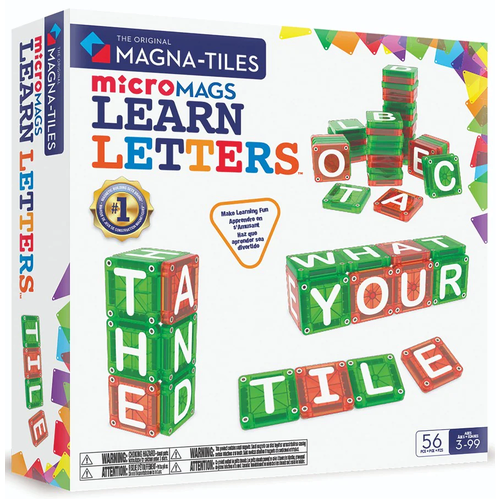 Magna-Tiles - microMAGS - Learn Letters
