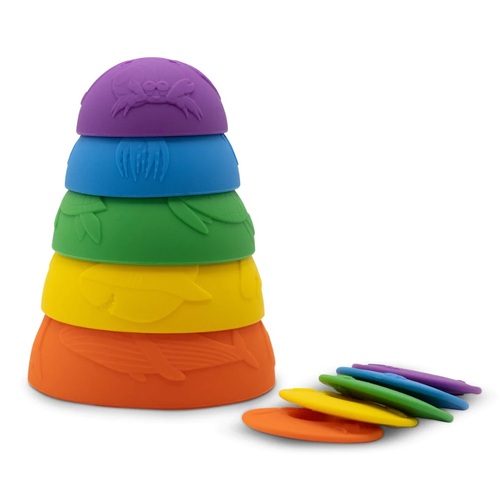 Jellystone Designs - Ocean Stacking Cups Rainbow Bright