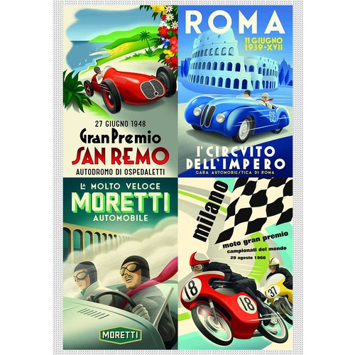 Piatnik - Vintage Italian Auto Posters Puzzle 1000pc