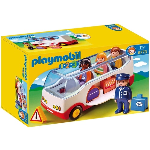 Playmobil - 1.2.3 Airport Shuttle Bus 6773