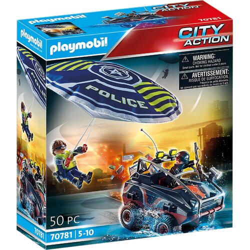 Playmobil - Police Parachute with Amphibious Vehicle 70781