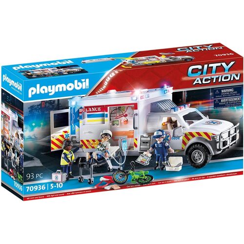Playmobil - Rescue Ambulance with Lights & Sound 70936