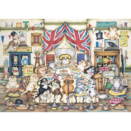 Ravensburger - Crazy Cats Afternoon Tea at Tiddles Puzzle 1000pc