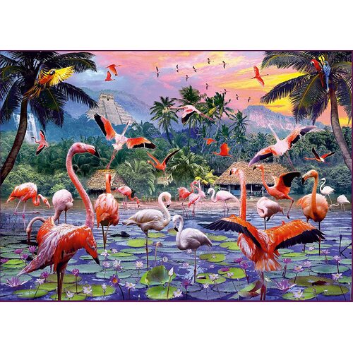 Ravensburger - Pink Flamingos Puzzle 1000pc