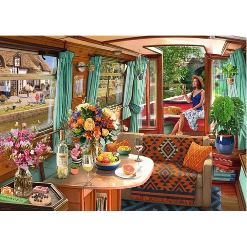 Ravensburger - View from My Window Canal Boat Puzzle 1000pc