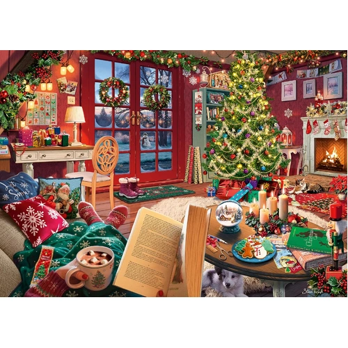 Ravensburger - Cozy Christmas Retreat Large Format Puzzle 500pc
