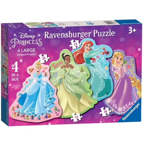 Ravensburger - Disney Princess 4 Large Shaped Puzzles (10,12,14,16pc)