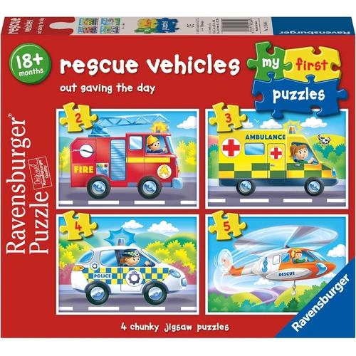 Ravensburger - My First Puzzles Rescue Vehicles (4 puzzles)