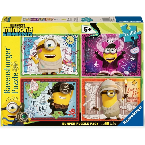 Ravensburger - Minions 3 Bumper Puzzle Pack 4x100pc