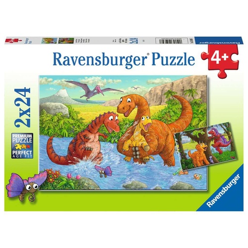 Ravensburger - Dinosaurs at Play Puzzle 2x24pc