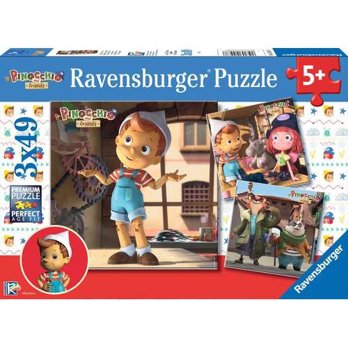 Ravensburger - Pinocchio Puzzle 3x49pc