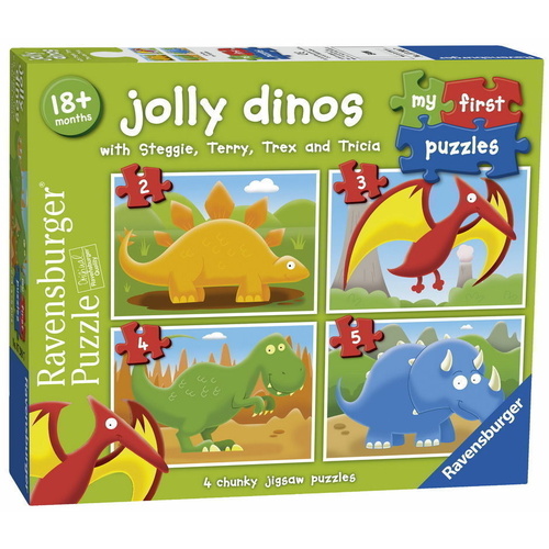 Ravensburger - My First Puzzles - Jolly Dinos (4 puzzles)