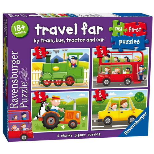 Ravensburger - My First Puzzles - Travel Far (4 puzzles)
