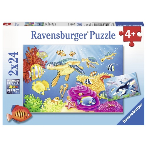 Ravensburger - Colourful Underwater World Puzzle 2x24pc 