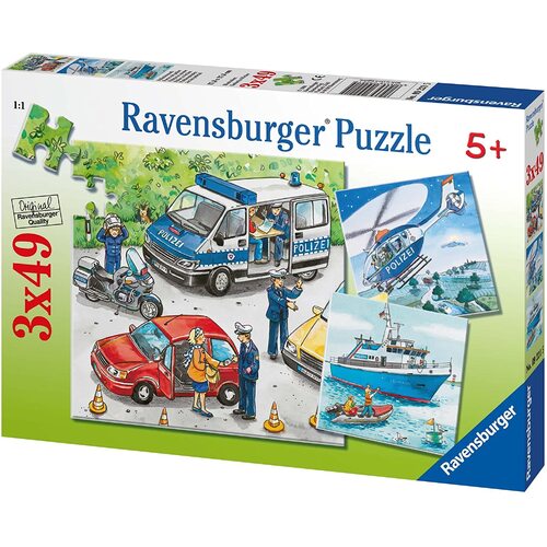 Ravensburger - Police in Action Puzzle 3x49pc