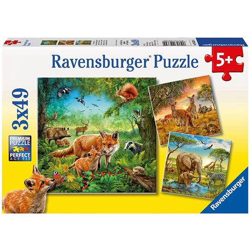 Ravensburger - Animals of the Earth Puzzle 3x49pc