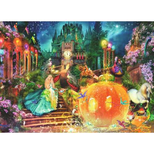 Ravensburger - Cinderella's Glass Slipper Glow in the Dark Puzzle 100pc