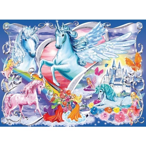 Ravensburger - Amazing Unicorns Glitter Puzzle 100pc