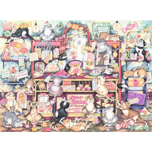 Ravensburger - Crazy Cats Mr Catkin’s Confectionery Puzzle 500pc