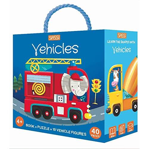 Sassi - Puzzle & Book Set - Learn Shapes With Vehicles