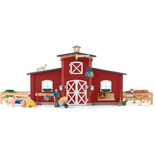 Schleich - Red Barn with Animals & Accessories 42606