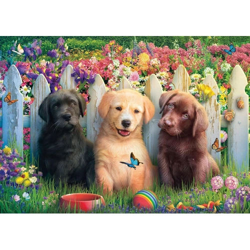 Schmidt - Cute Puppies Scene Puzzle 1000pc