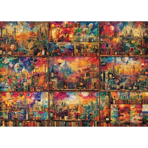 Schmidt - Books, Wine and Travel Puzzle 2000pc