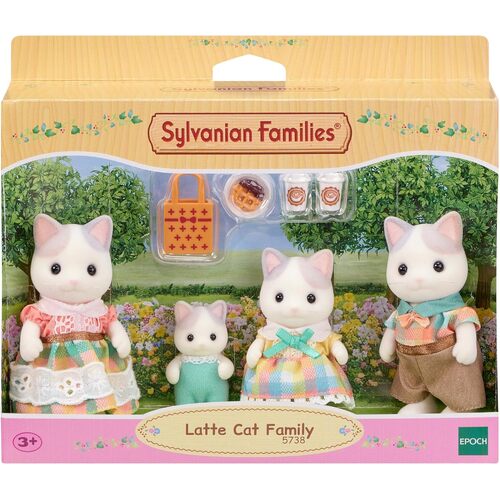 Sylvanian Families - Latte Cat Family