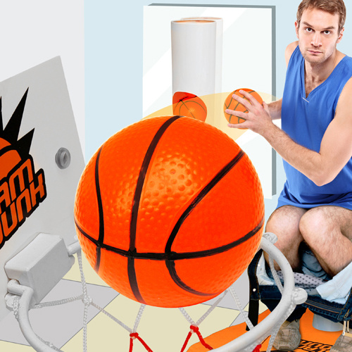 Thumbs Up - Slam Dunk Toilet Basketball Set