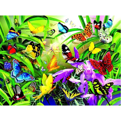 Sunsout - Tropical Butterflies Puzzle 1000pc