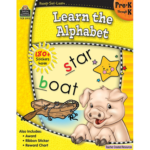 Teacher Created Resources - Learn the Alphabet Ready Set Learn Book - Grade PreK–K