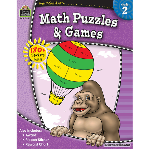 Teacher Created Resources - Maths Puzzles & Games Ready Set Learn Book - Grade 2