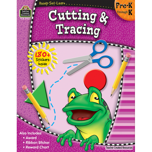 Teacher Created Resources - Cutting & Tracing Ready Set Learn Book - Grade PreK–K