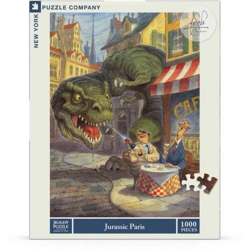 New York Puzzle Company - Jurassic Paris Puzzle 1000pc