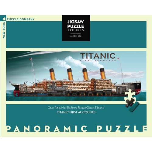 New York Puzzle Company - Titanic Panoramic Puzzle 1000pc