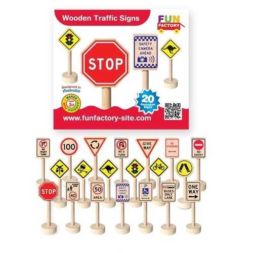 Fun Factory - Wooden Traffic Signs (DAMAGED BOX)